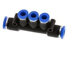 Racor rápido de 3 vías 6mm x 8mm Latón/PA 66 NBR