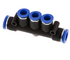 Racor rápido de 3 vías 8mm x 10mm Latón/PA 66 NBR