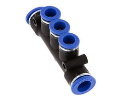 Racor rápido de 3 vías 8mm x 10mm Latón/PA 66 NBR