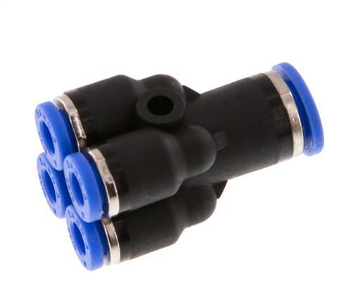 Racor en Y de 4mm x 6mm para colectores Latón/PA 66 NBR [2 piezas]