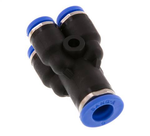 Racor en Y de 4mm x 6mm para colectores Latón/PA 66 NBR [2 piezas]
