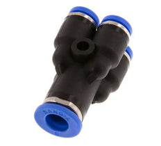 Racor en Y de 4mm x 6mm para colectores Latón/PA 66 NBR [2 piezas]