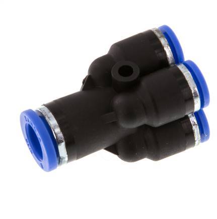 Racor de 4 vías en Y de 6 mm x 8 mm Latón/PA 66 NBR
