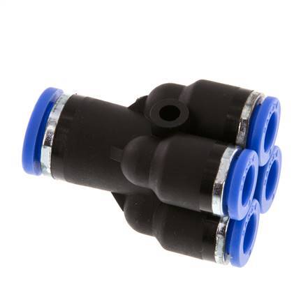Racor de 4 vías en Y de 6 mm x 8 mm Latón/PA 66 NBR