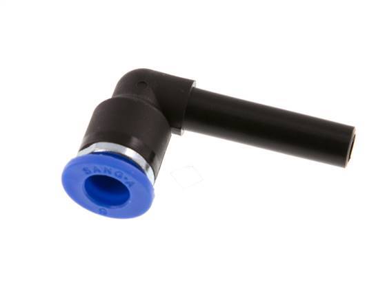 Racor rápido acodado de 90 grados 6 mm x 6 mm con enchufe PA 66 NBR [2 piezas]