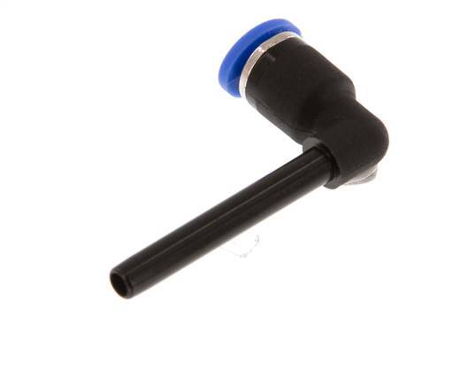 Racor de 4mm x 4mm 90deg con manguito largo de PA 66 NBR [2 piezas]