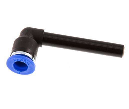 Racor de 6mm x 6mm 90deg con manguito largo de PA 66 NBR [2 piezas]