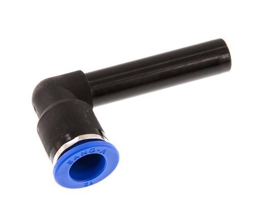Racor a presión de 12 mm x 12 mm de 90 grados con manguito largo de PA 66 NBR