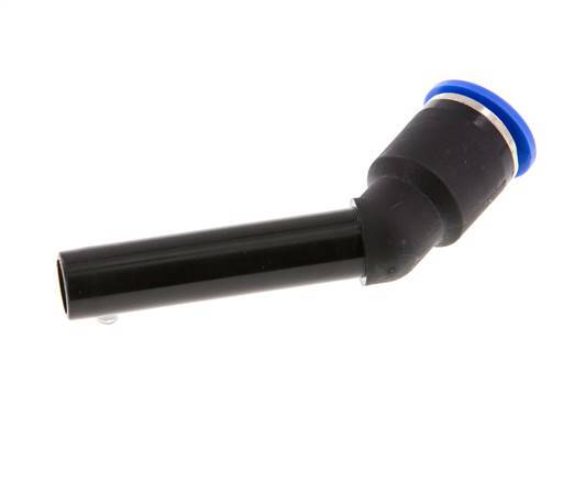 Codo de 12mm x 12mm 45deg con manguito largo de PA 66 NBR [2 piezas]