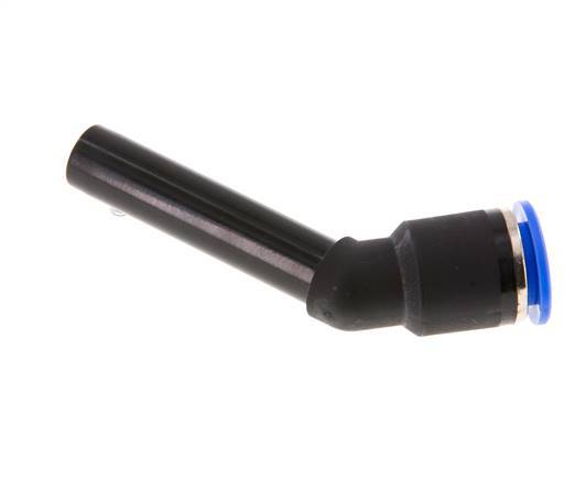 Codo de 12mm x 12mm 45deg con manguito largo de PA 66 NBR [2 piezas]