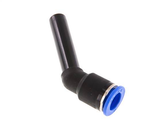 Codo de 12mm x 12mm 45deg con manguito largo de PA 66 NBR [2 piezas]