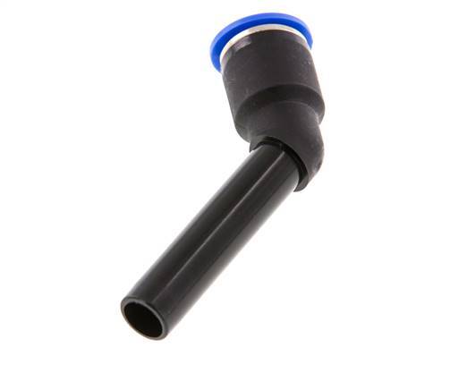 Codo de 12mm x 12mm 45deg con manguito largo de PA 66 NBR [2 piezas]