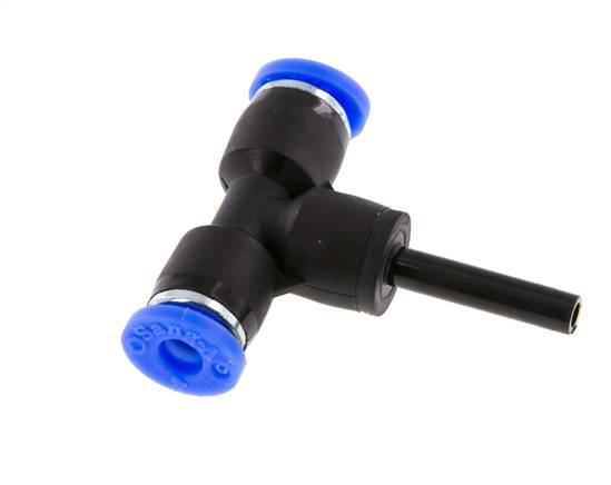 Racor en T de 4mm x 4mm con enchufe PBT NBR [2 Piezas]