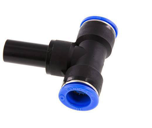 Racor en T de 16mm x 16mm con enchufe PBT NBR