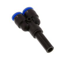 Racor rápido en Y de 8 mm x 10 mm con enchufe PA 66 NBR