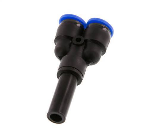Racor rápido en Y de 8 mm x 10 mm con enchufe PA 66 NBR