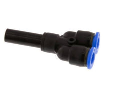 Racor rápido en Y de 8 mm x 10 mm con enchufe PA 66 NBR