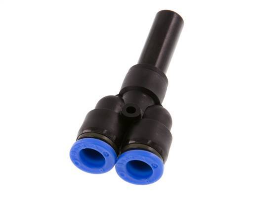 Racor rápido en Y de 8 mm x 10 mm con enchufe PA 66 NBR