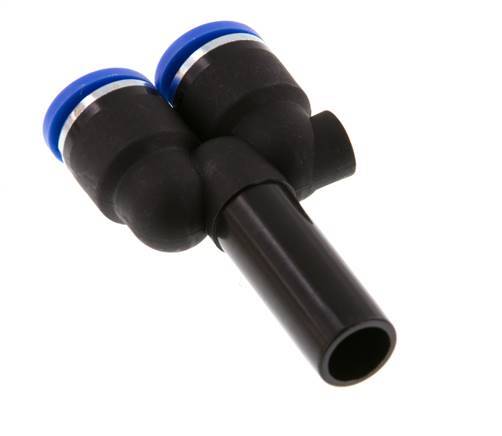 Racor rápido en Y de 10 mm x 12 mm con enchufe PA 66 NBR