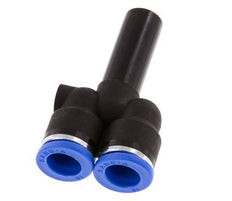 Racor rápido en Y de 10 mm x 12 mm con enchufe PA 66 NBR