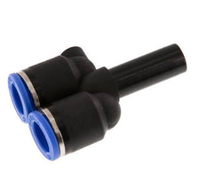 Racor rápido en Y de 12 mm x 12 mm con enchufe PA 66 NBR