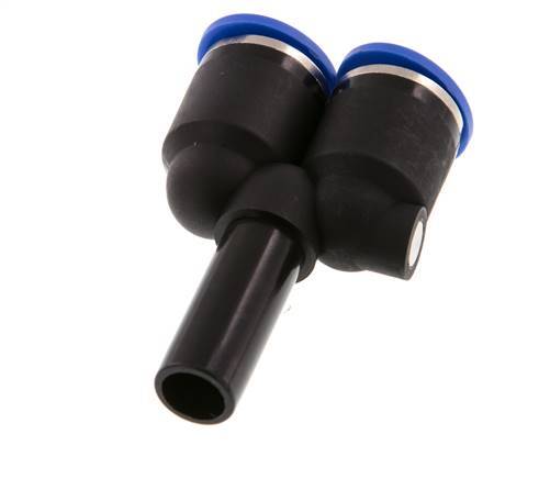 Racor rápido en Y de 12 mm x 12 mm con enchufe PA 66 NBR