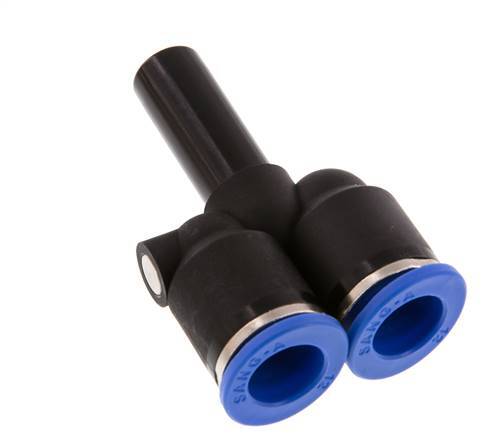 Racor rápido en Y de 12 mm x 12 mm con enchufe PA 66 NBR
