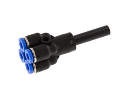 Racor en Y de 4 mm x 6 mm con enchufe de latón/PA 66 NBR
