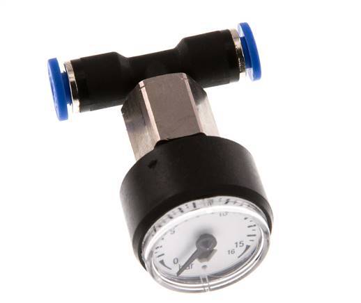 Manómetro 4mm Unión Recta 0-16 bar (0-232psi)