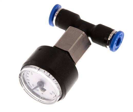 Manómetro 4mm Unión Recta 0-16 bar (0-232psi)
