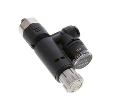 Regulador de presión neumático 4mm - M5 con manómetro