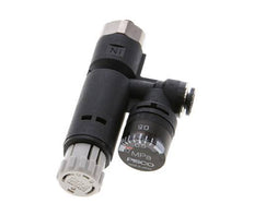 Regulador de presión neumático 4mm - M5 con manómetro