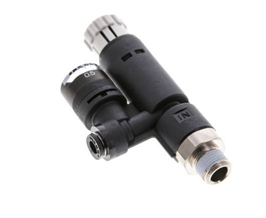 Regulador de presión neumático 4mm - R1/8'' con manómetro