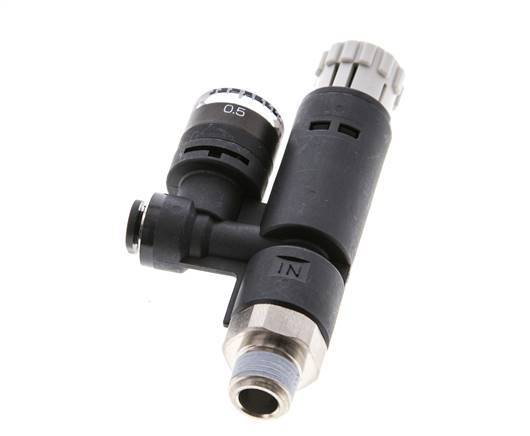 Regulador de presión neumático 4mm - R1/8'' con manómetro