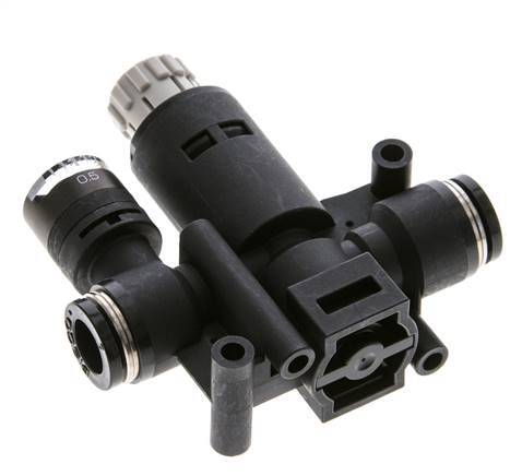 Regulador de presión neumático de 8 mm con manómetro