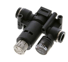 Regulador de presión neumático de 8 mm con manómetro
