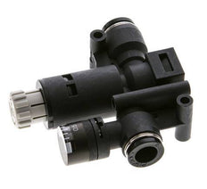 Regulador de presión neumático de 8 mm con manómetro
