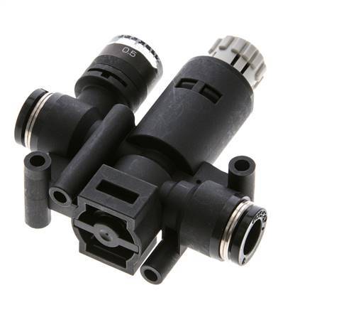 Regulador de presión neumático de 8 mm con manómetro