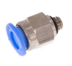 Racor de 6mm x M 5 con rosca macho Latón/POM NBR Diseño compacto [5 piezas]
