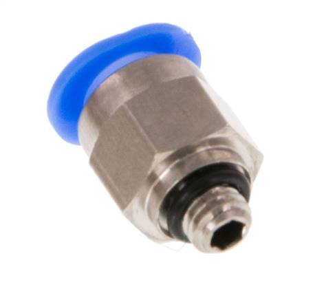 Racor de 6mm x M 5 con rosca macho Latón/POM NBR Diseño compacto [5 piezas]