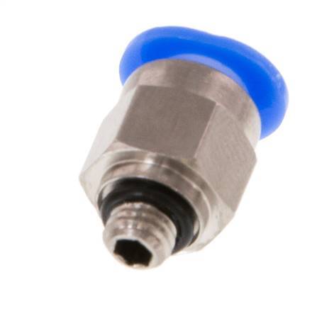 Racor de 6mm x M 5 con rosca macho Latón/POM NBR Diseño compacto [5 piezas]