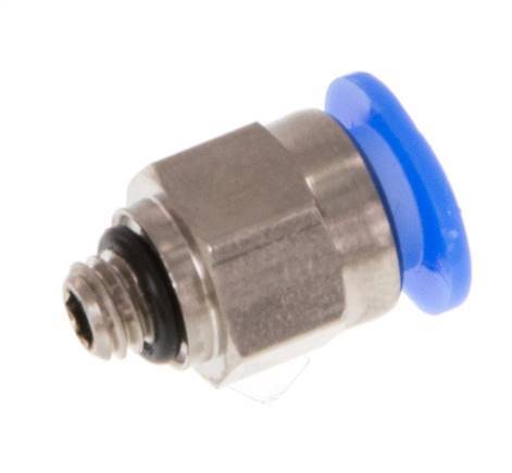 Racor de 6mm x M 5 con rosca macho Latón/POM NBR Diseño compacto [5 piezas]