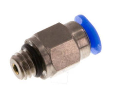 Racor de 3mm x M 6 con rosca macho Latón/POM NBR Diseño compacto [2 piezas]
