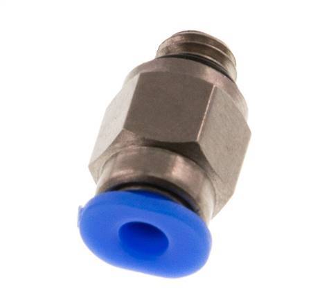 Racor de 3mm x M 6 con rosca macho Latón/POM NBR Diseño compacto [2 piezas]