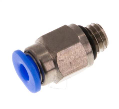 Racor de 3mm x M 6 con rosca macho Latón/POM NBR Diseño compacto [2 piezas]