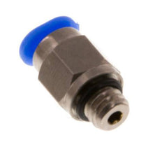 Racor de 3mm x M 6 con rosca macho Latón/POM NBR Diseño compacto [2 piezas]