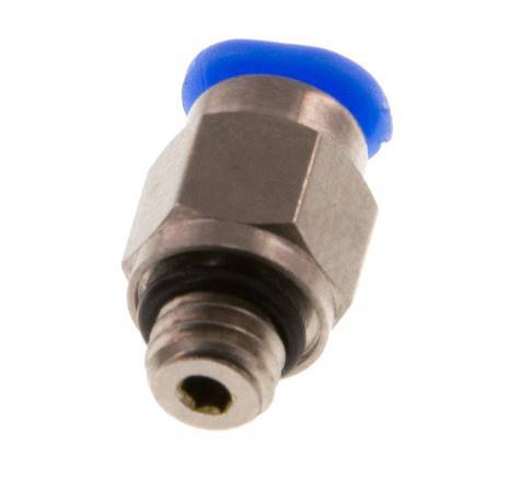 Racor de 3mm x M 6 con rosca macho Latón/POM NBR Diseño compacto [2 piezas]