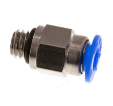 Racor de 4mm x M 6 con rosca macho Latón/POM NBR Diseño compacto [2 piezas]
