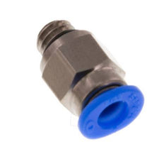 Racor de 4mm x M 6 con rosca macho Latón/POM NBR Diseño compacto [2 piezas]
