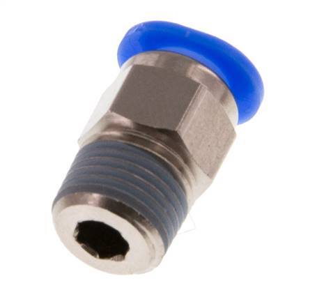 Racor de 6mm x R1/8'' con rosca macho Latón/POM NBR Diseño compacto [5 piezas]
